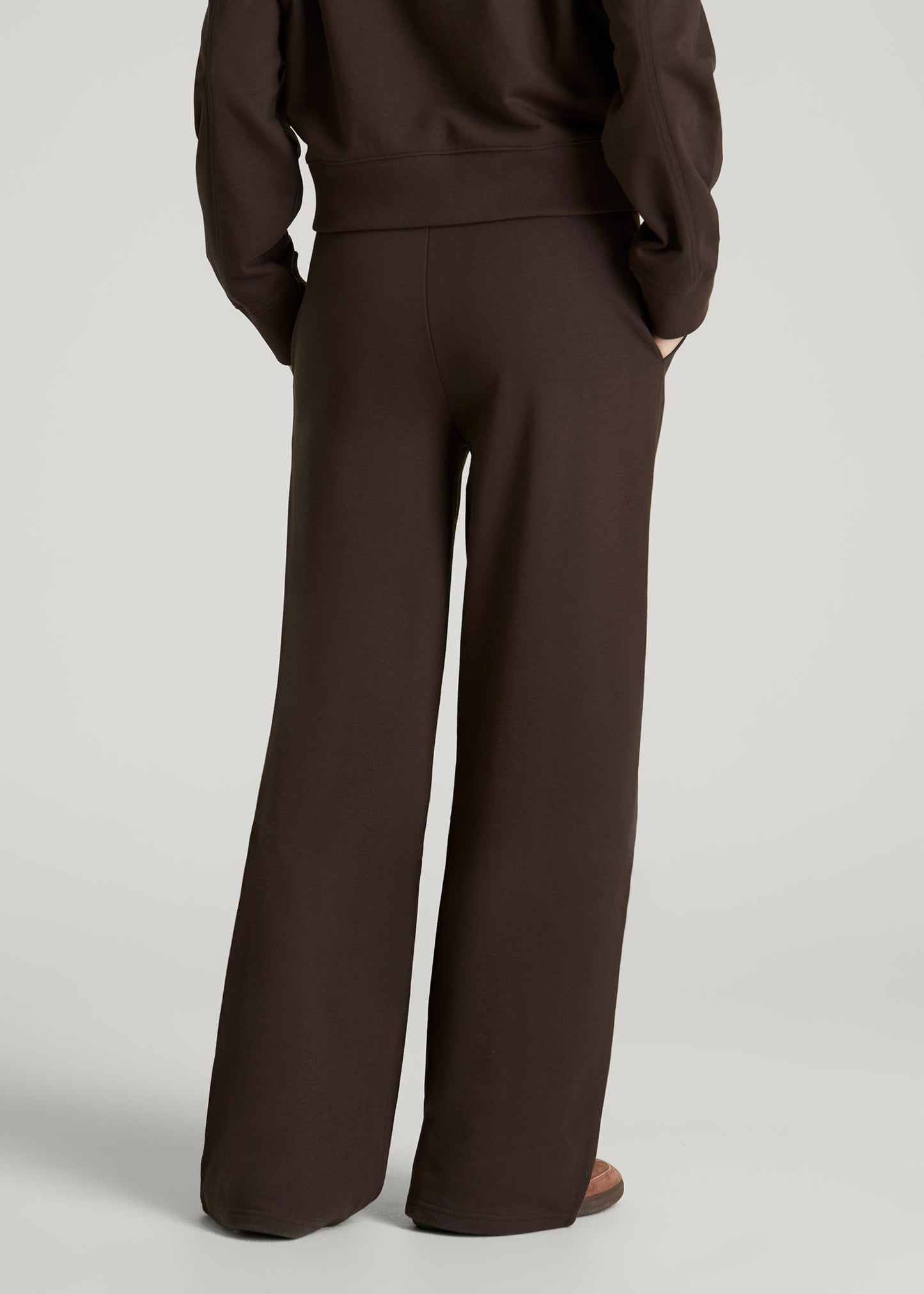 Everyday Terry Midrise Wide-Leg Pants for Tall Women in Espresso