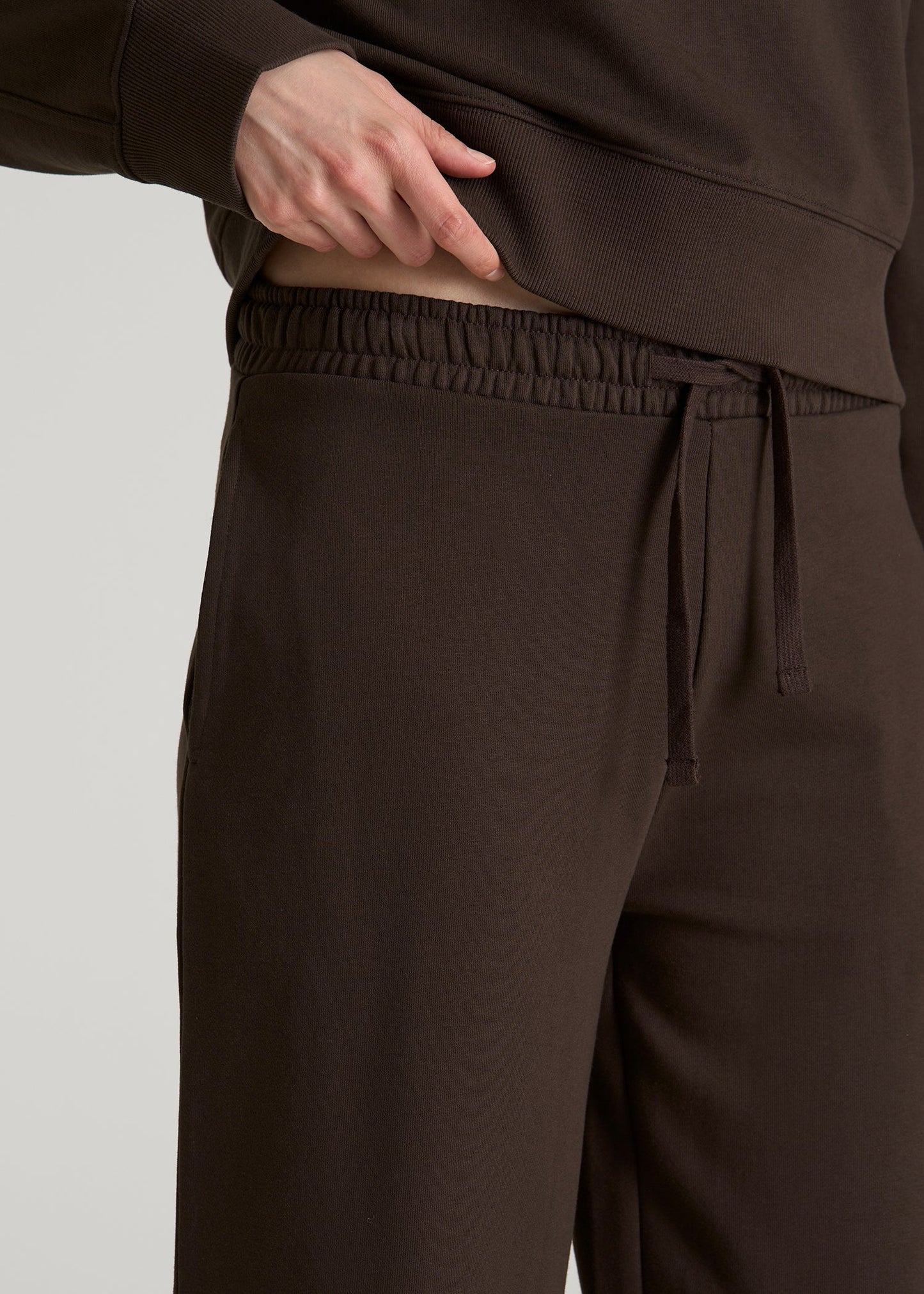Everyday Terry Midrise Wide-Leg Pants for Tall Women in Espresso