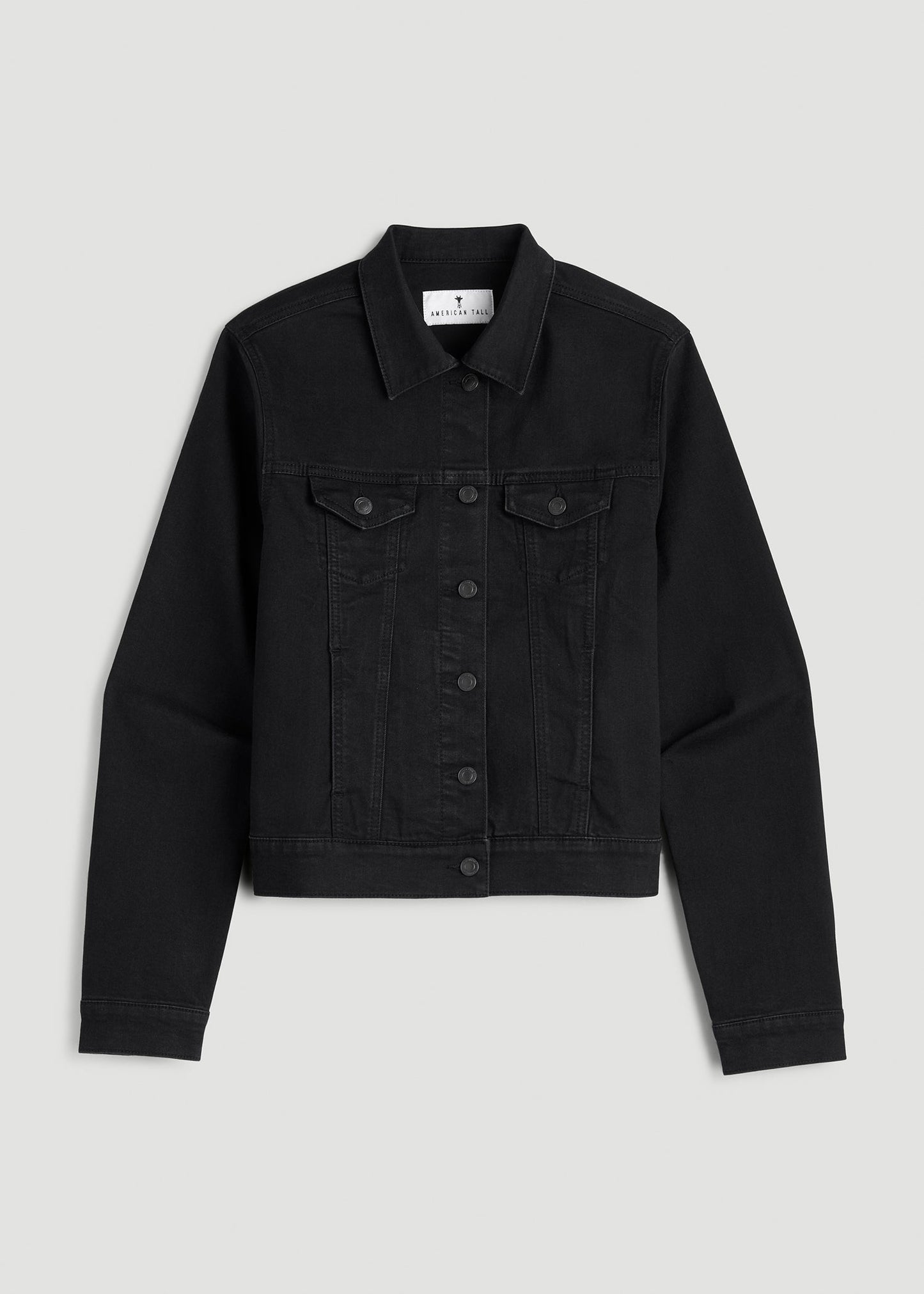 Classic Denim Jacket for Tall Women in Black