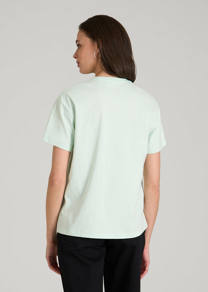 Equestrian Graphic Tee for Tall Women in Blue