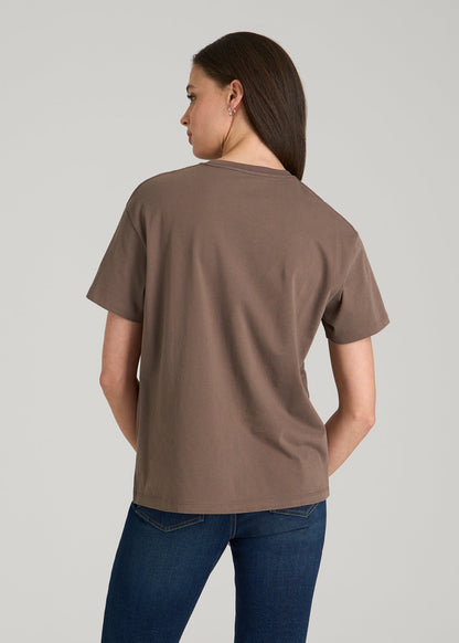 Equestrian Graphic Tee for Tall Women in Brown