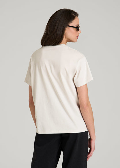 Equestrian Graphic Tee for Tall Women in Sand
