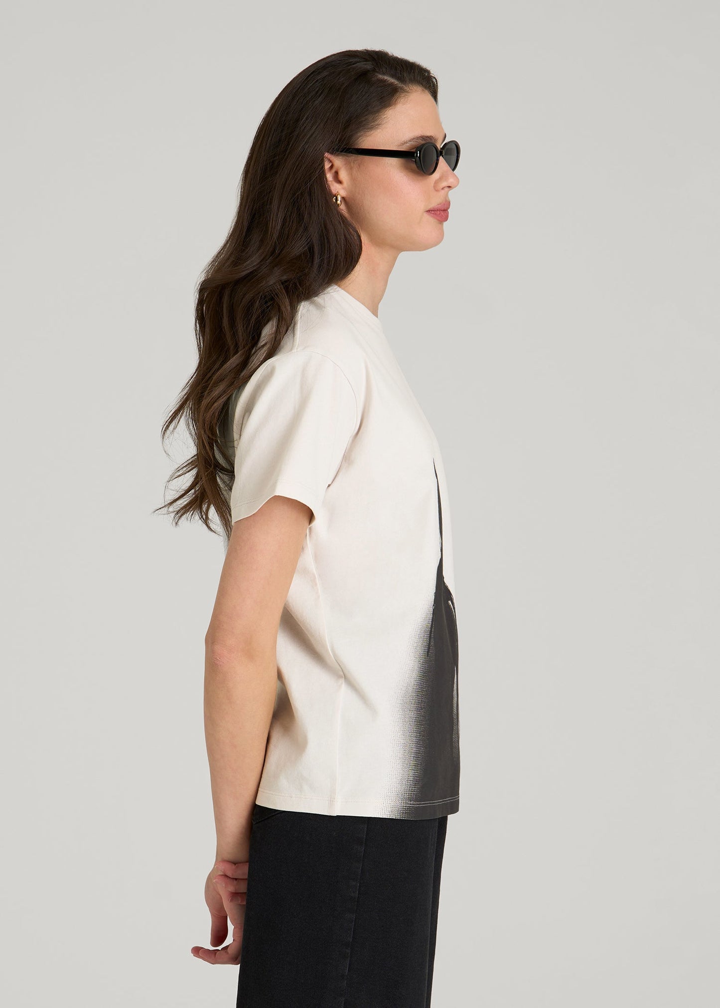 Equestrian Graphic Tee for Tall Women in Sand