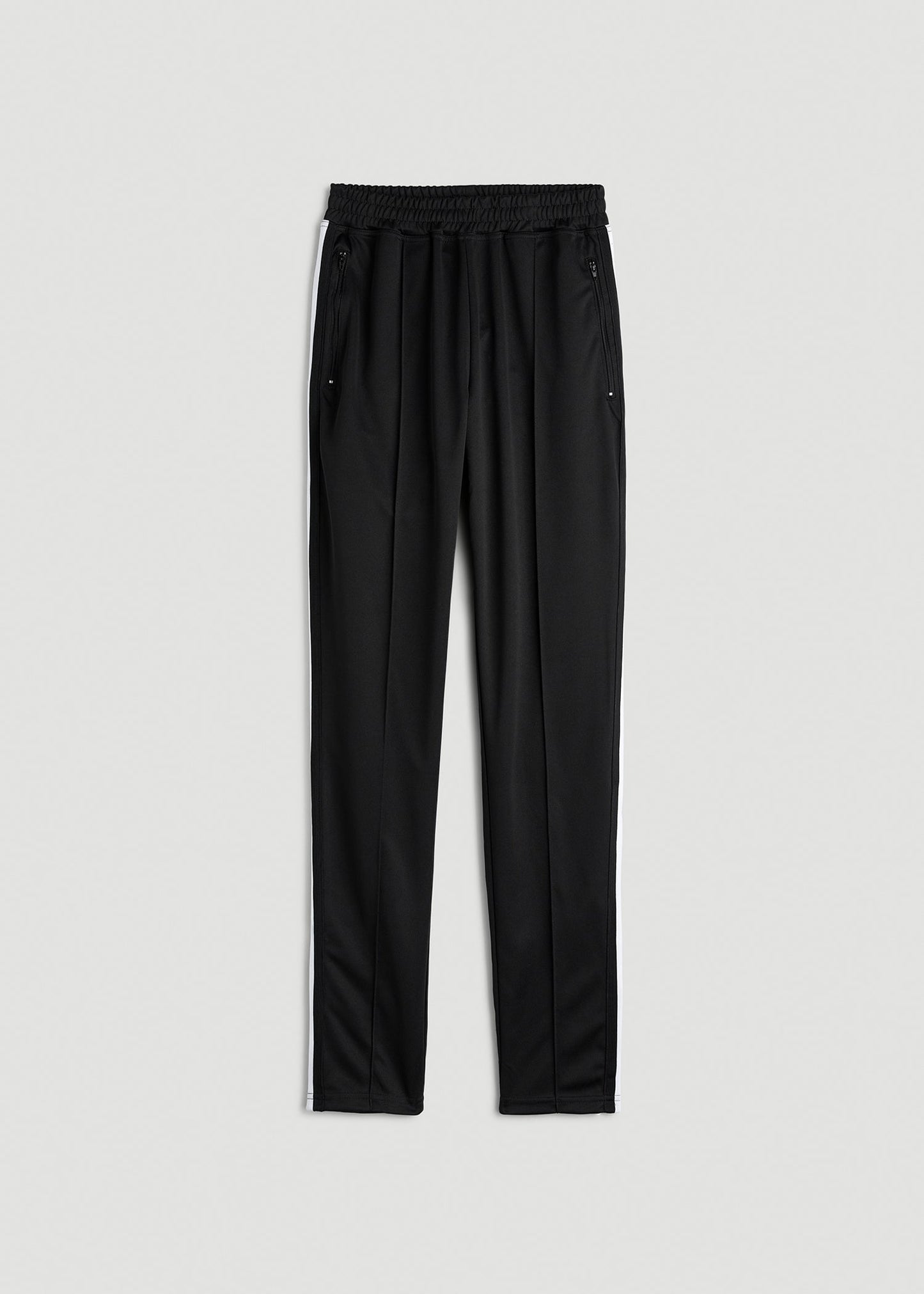Athletic Stripe Pants for Tall Women in Black & White