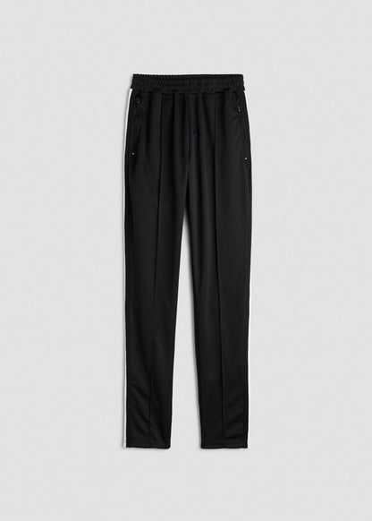 Athletic Stripe Pants for Tall Women in Black & White