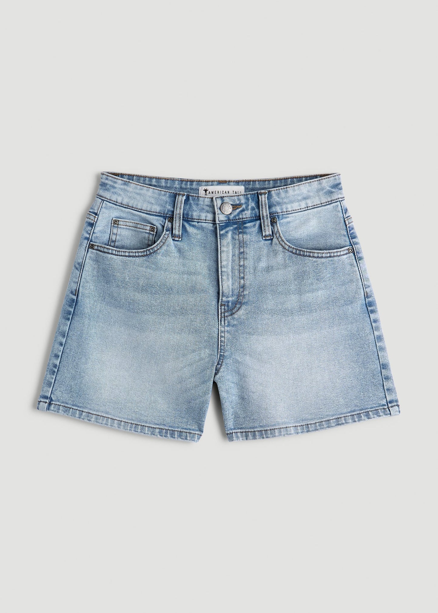 Denim Shorts for Tall Women in Surfer Blue