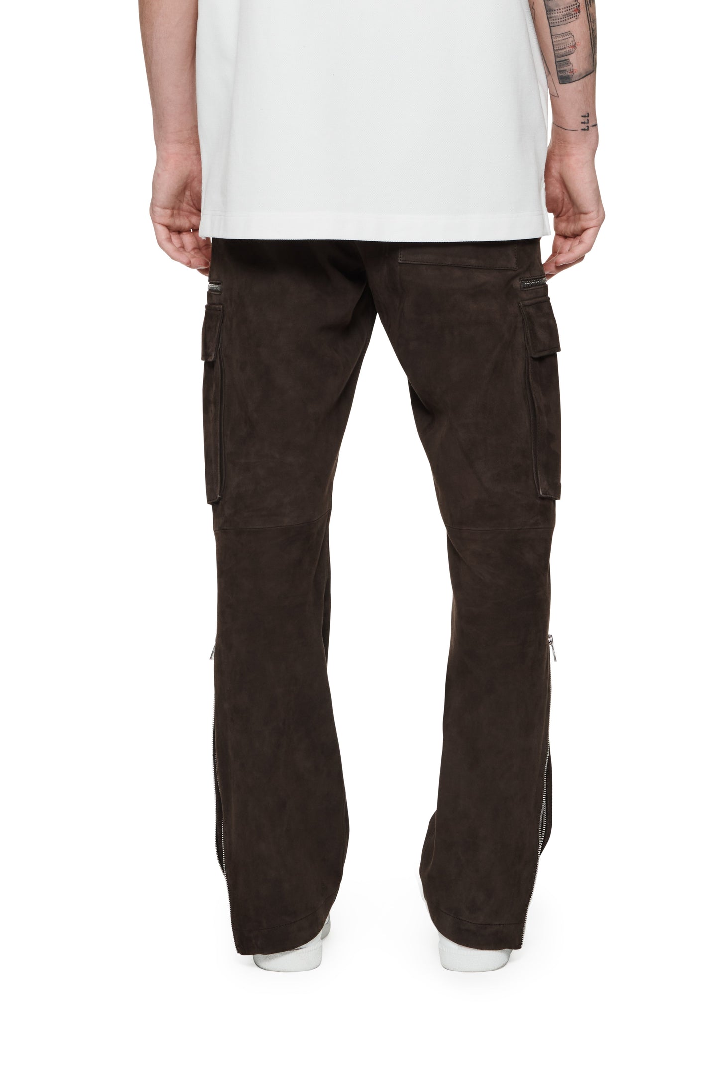 Suede Zip Cargo Pant