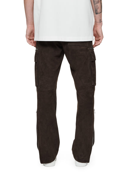 Suede Zip Cargo Pant