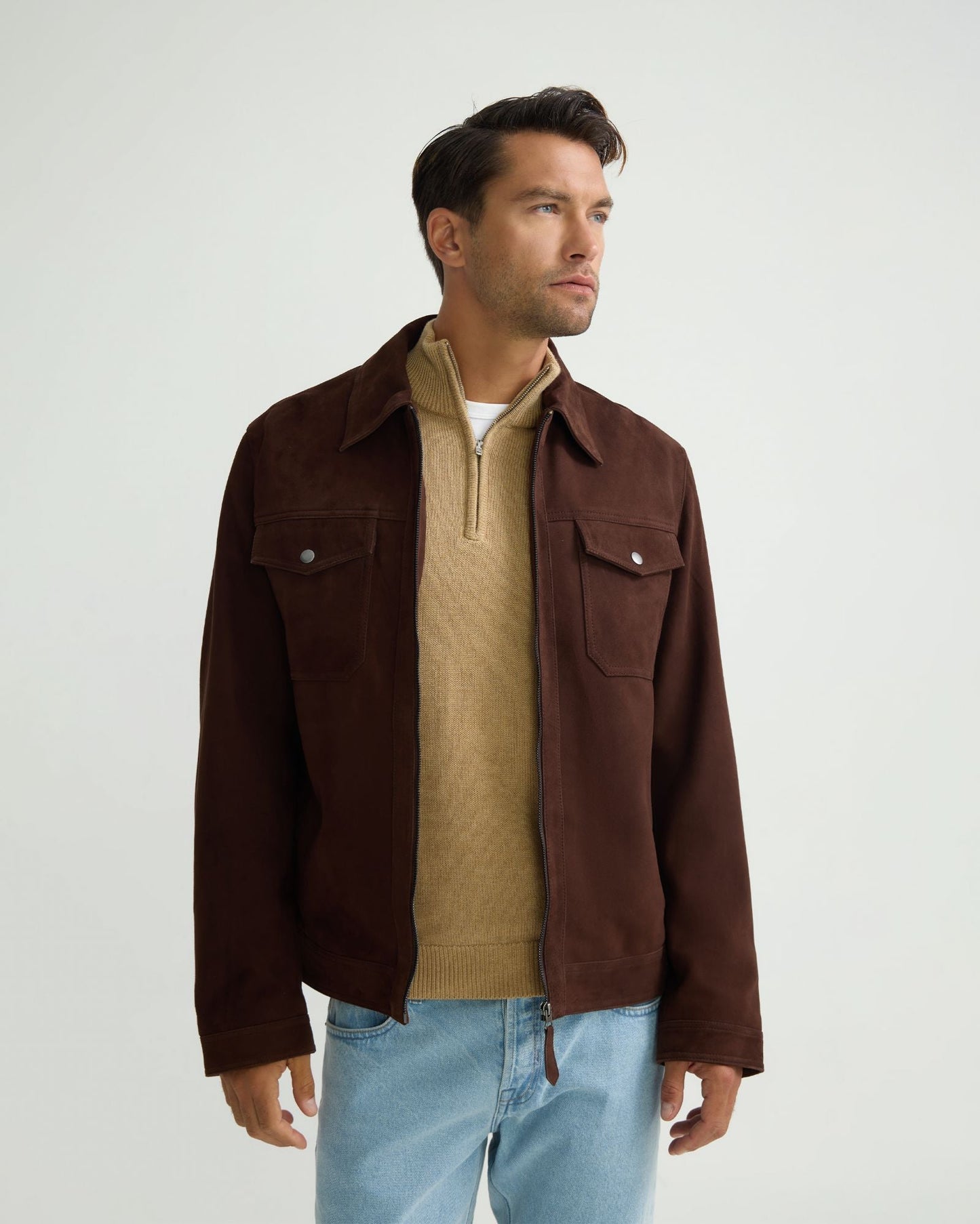 Suede Trucker Jacket