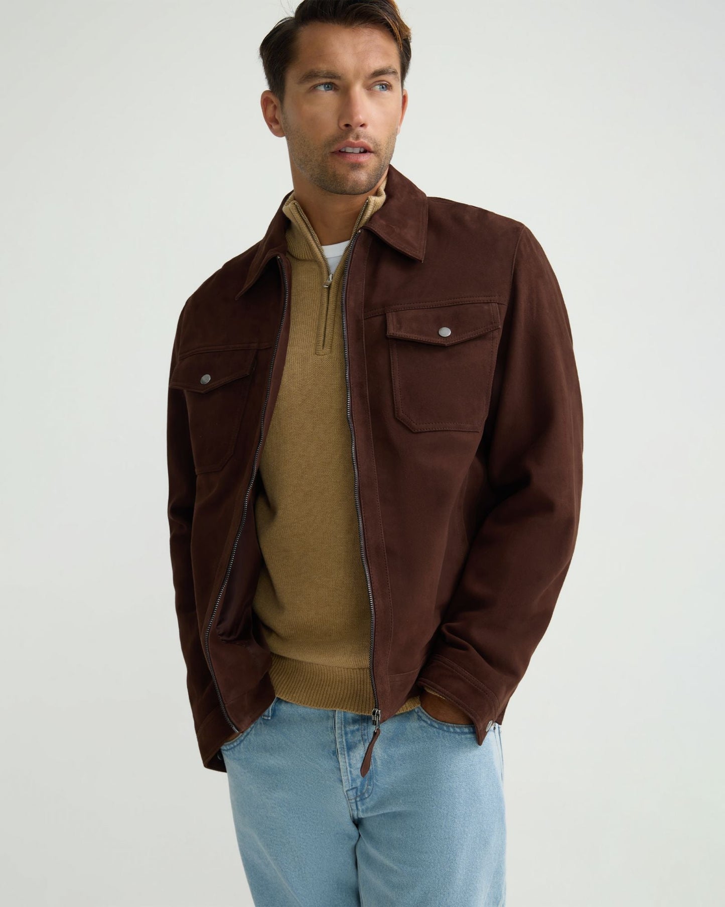 Suede Trucker Jacket