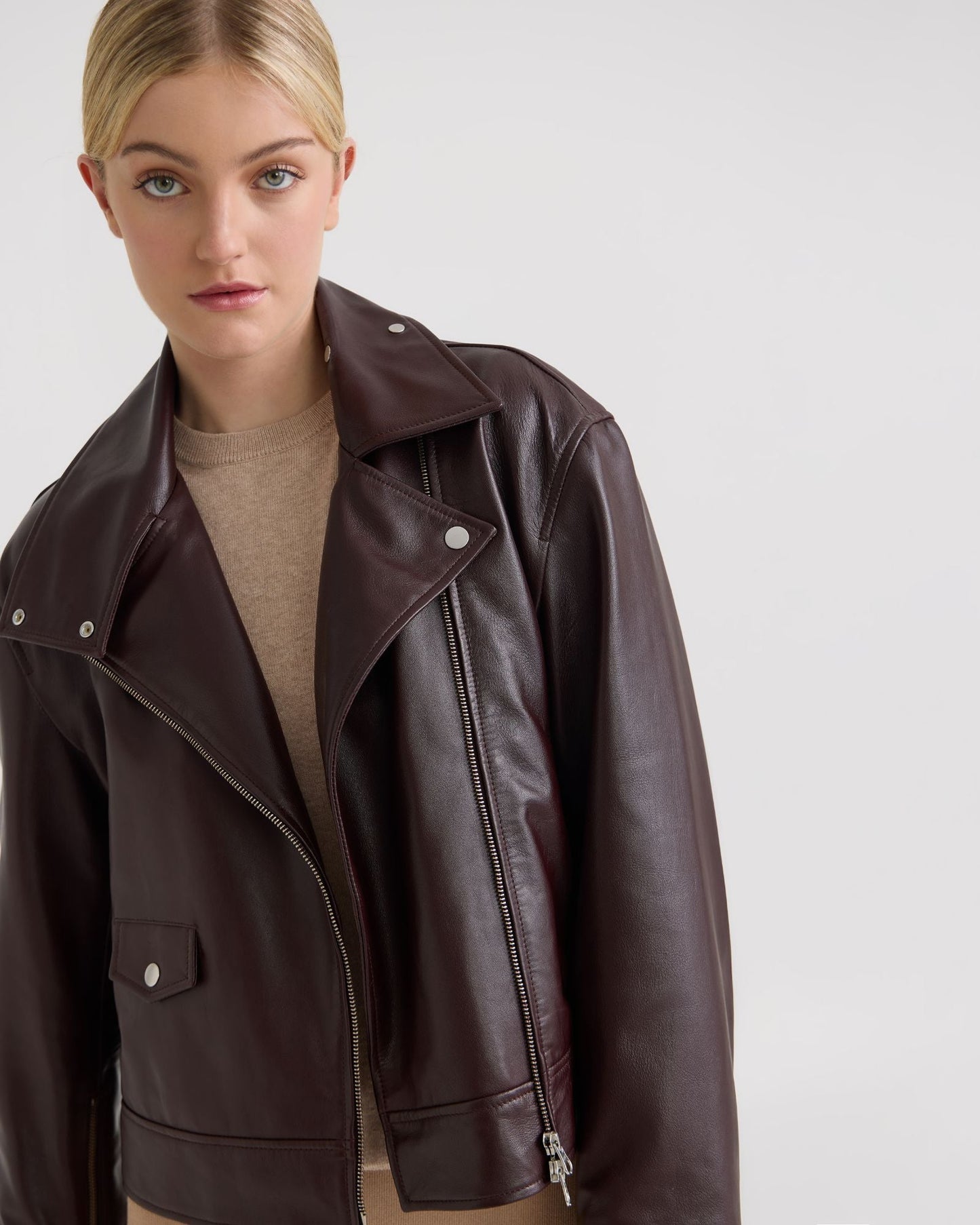Sasha Biker Leather Jacket