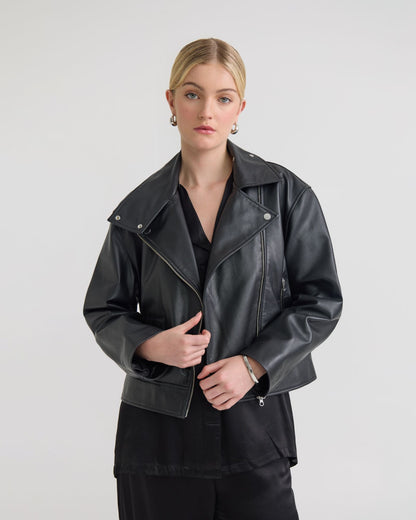 Sasha Biker Leather Jacket