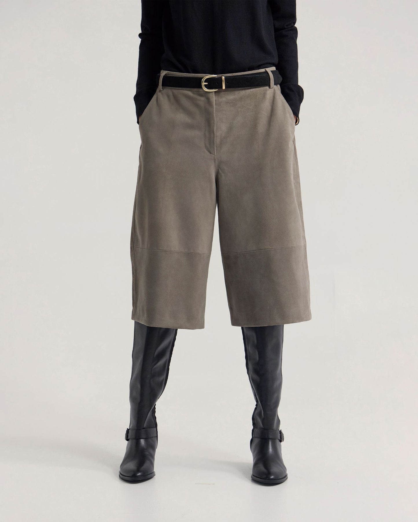 Kiera Suede Bermuda Shorts