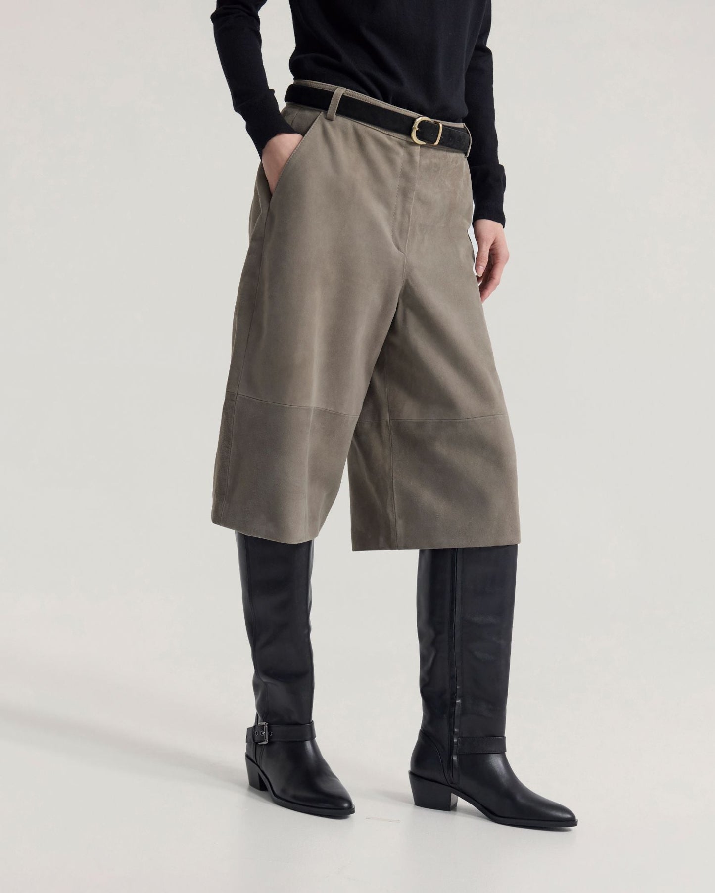 Kiera Suede Bermuda Shorts