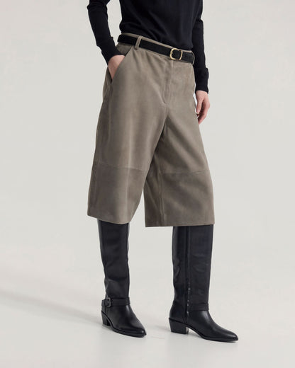 Kiera Suede Bermuda Shorts
