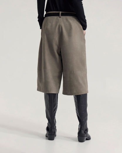Kiera Suede Bermuda Shorts
