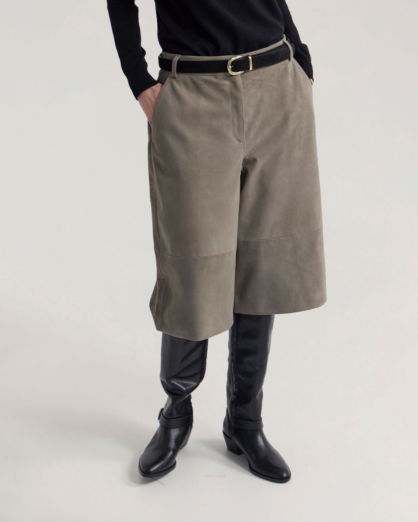 Kiera Suede Bermuda Shorts