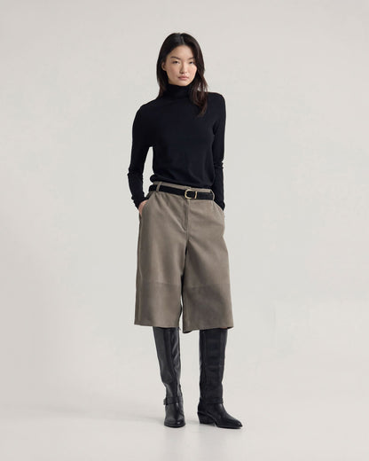 Kiera Suede Bermuda Shorts