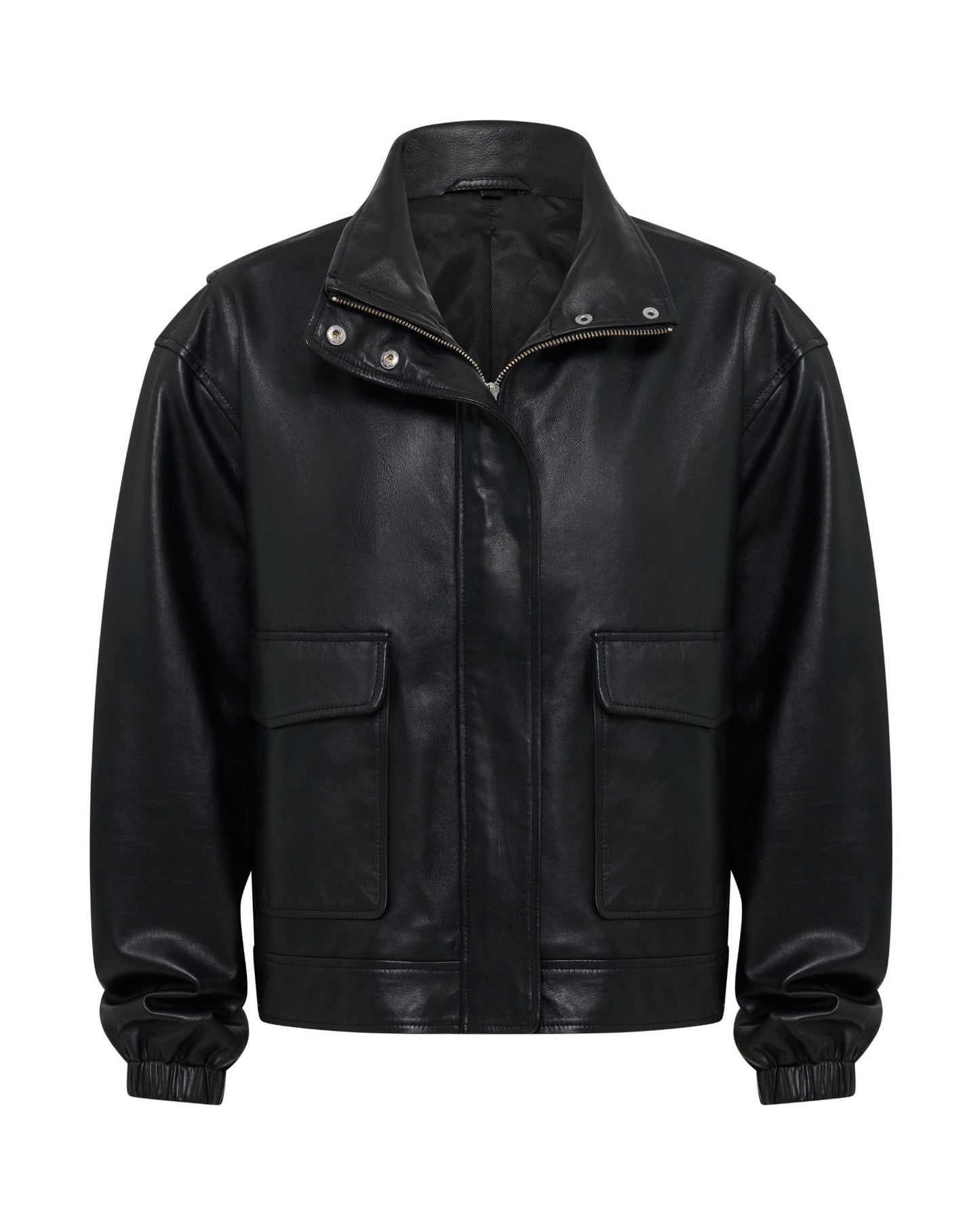 Rosie Leather Bomber Jacket