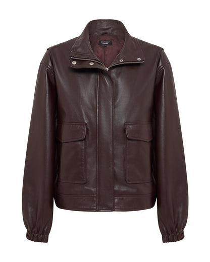 Rosie Leather Bomber