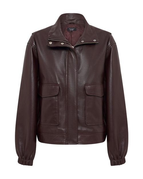 Rosie Leather Bomber