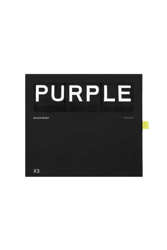 Purple Brand Boxer Brief Three Pack - Black