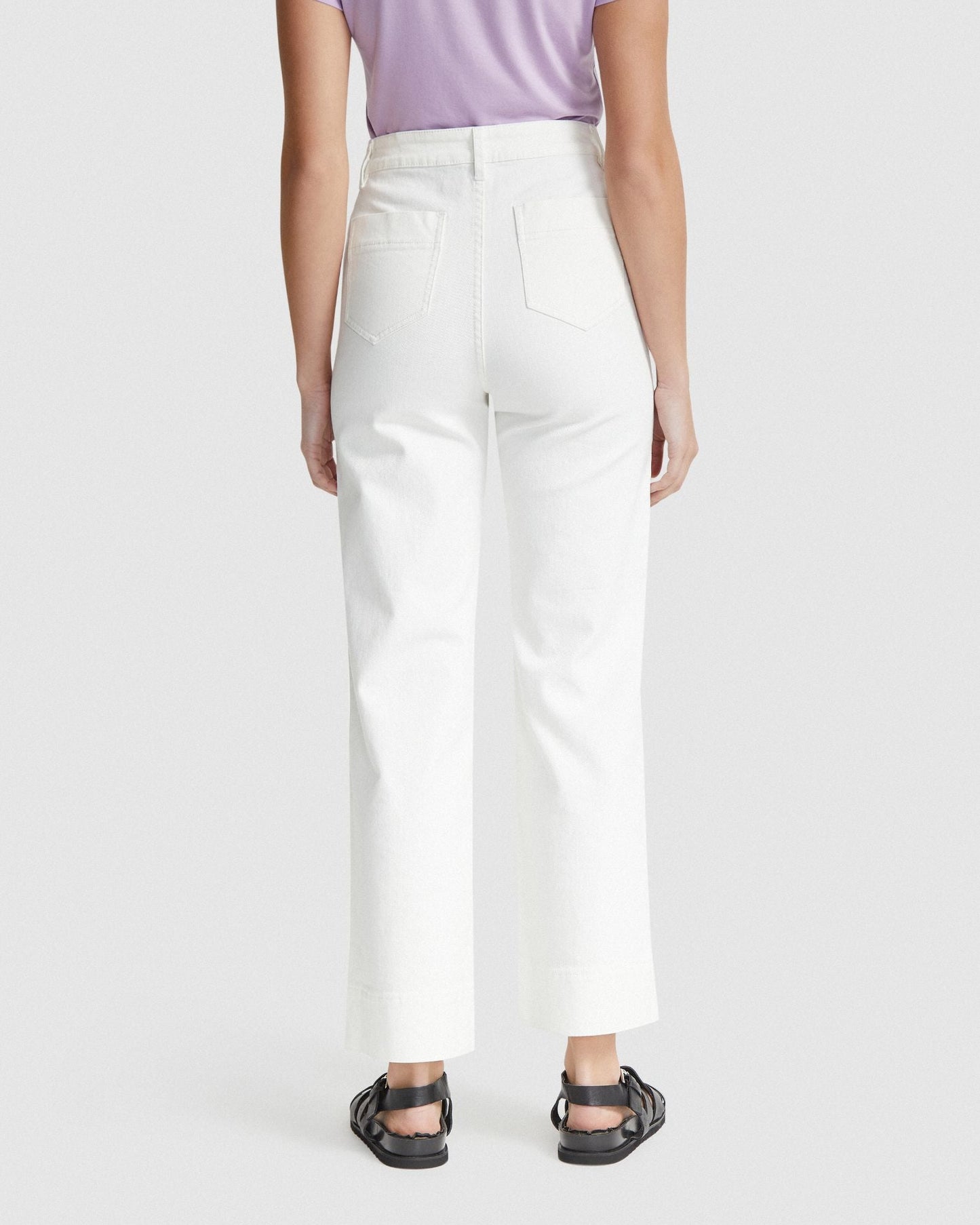 Alexa Patch Pocket Wide Leg Jeans