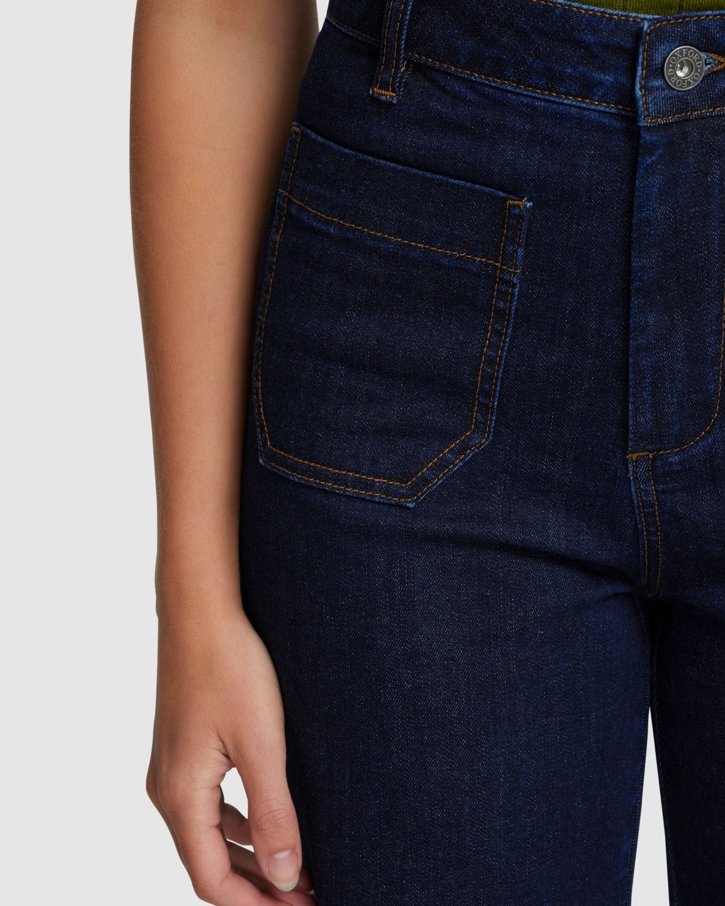 Alexa Patch Pocket Wide Leg Jeans