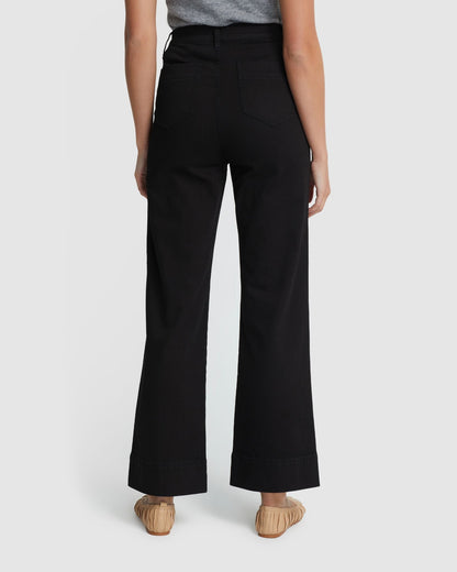 Alexa Patch Pocket Wide Leg Jeans