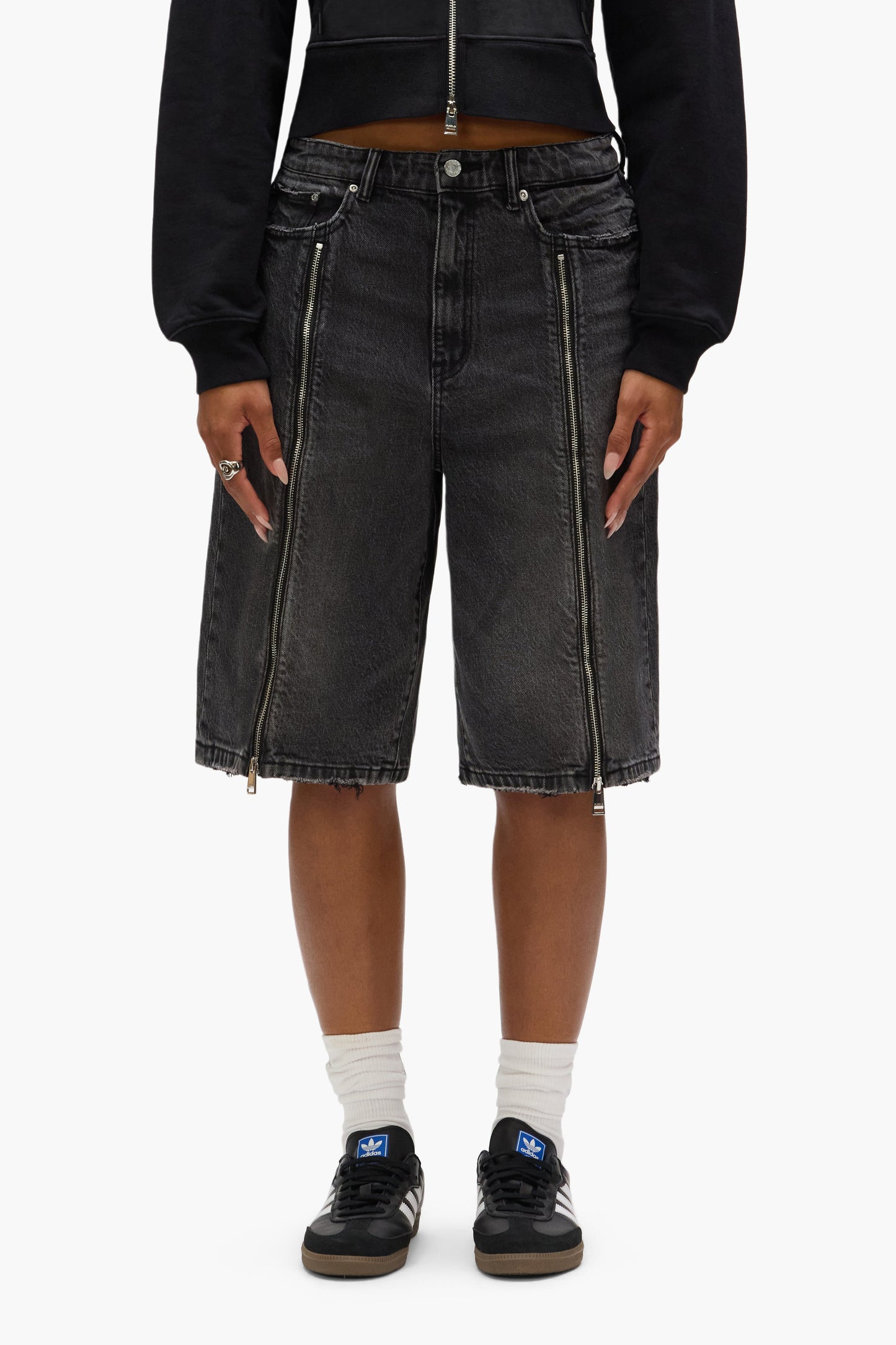 Zip Denim Short