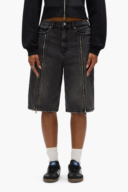 Zip Denim Short