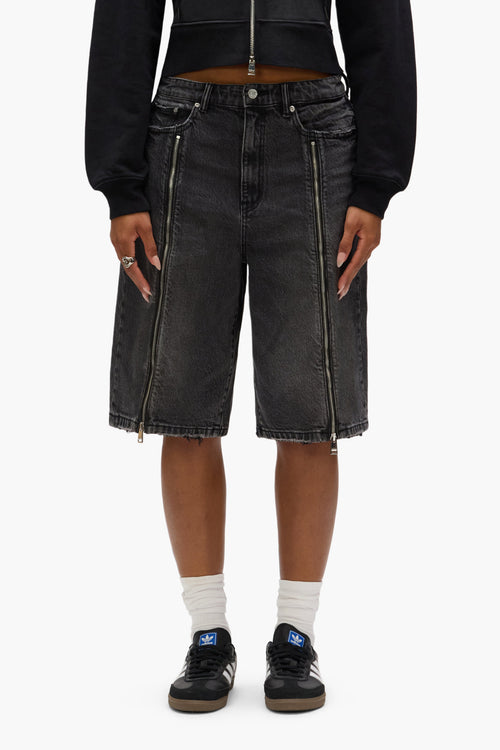 Zip Denim Short