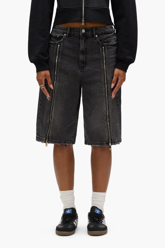 Zip Denim Short