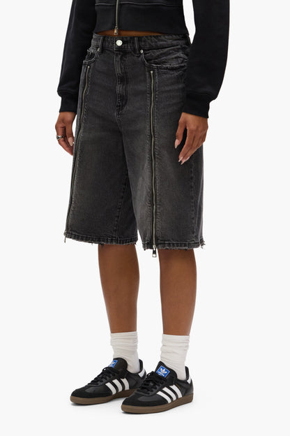 Zip Denim Short