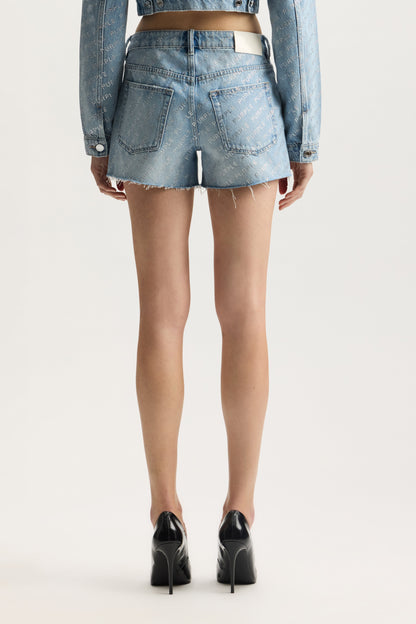 Logo Bling Cut Off Short