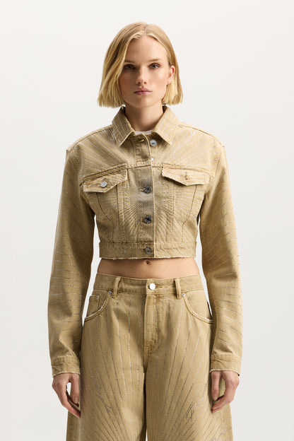 Radial Bling Crop Jacket