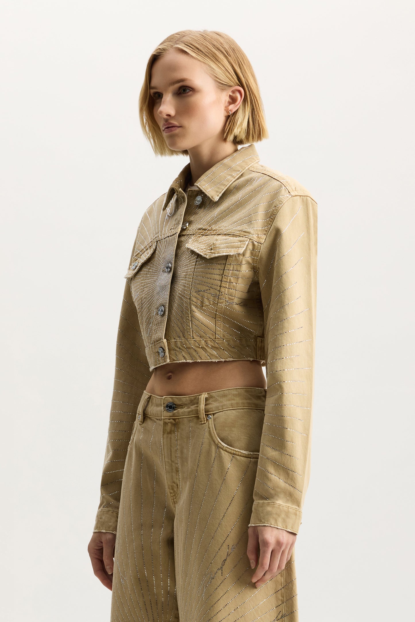 Radial Bling Crop Jacket