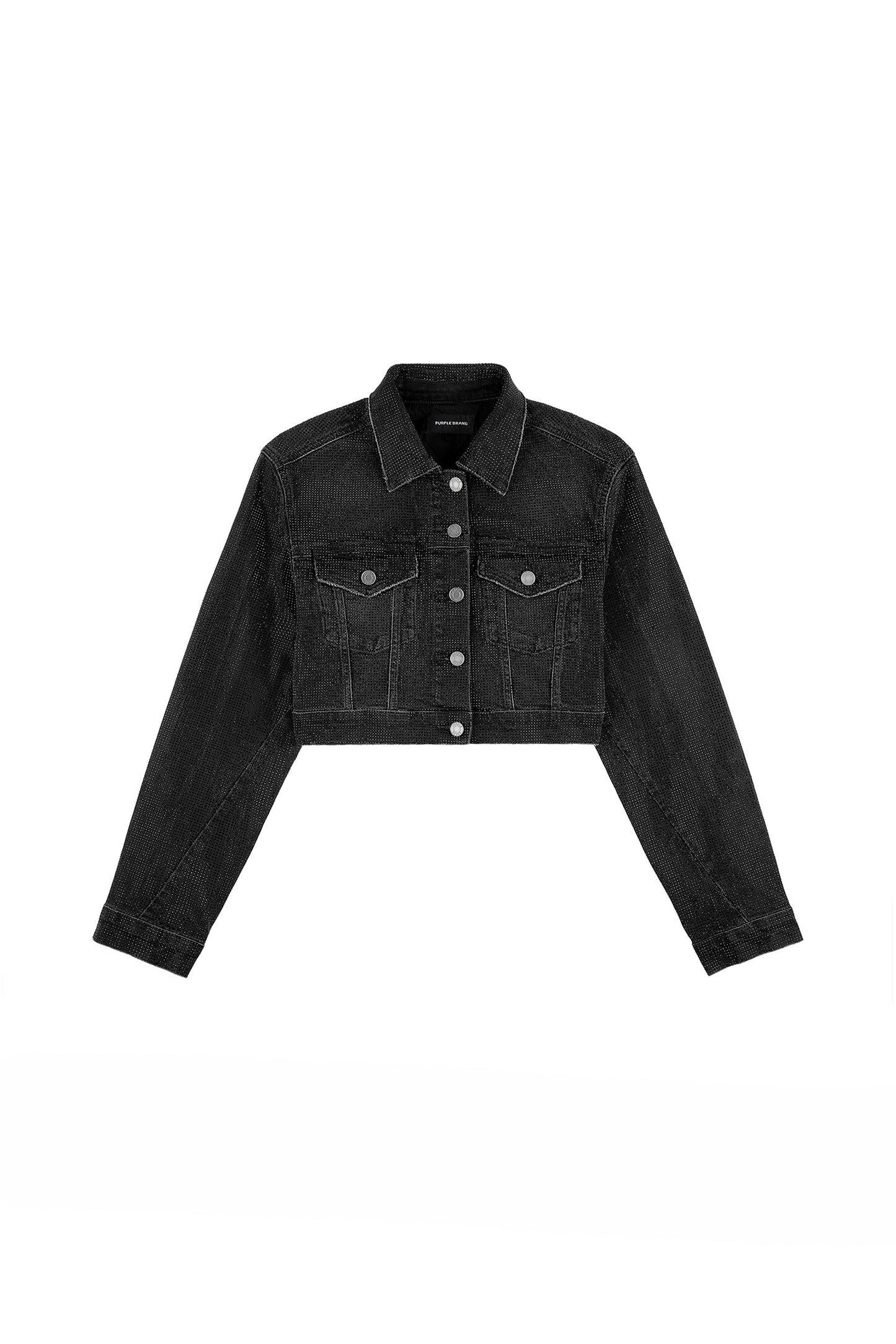 Twisted Crop All Over Crystal Jacket