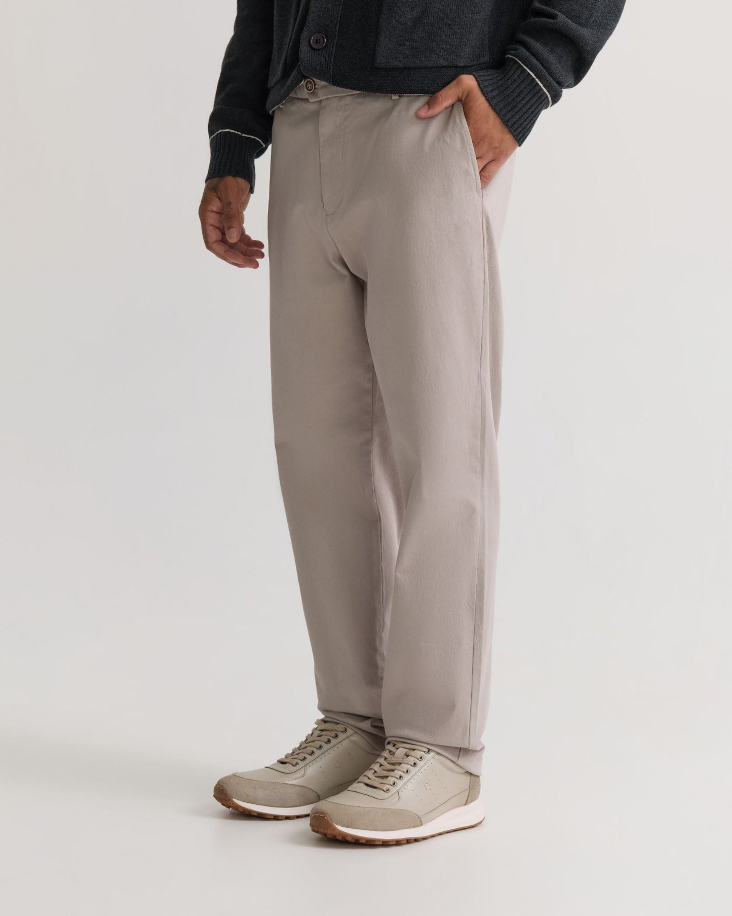 Relaxed Fit Stretch Cotton Chino