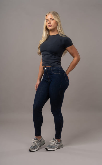 Womens 360 High Waisted Fitjeans - Rinse Blue