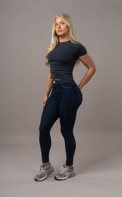 Womens 360 High Waisted Fitjeans - Rinse Blue