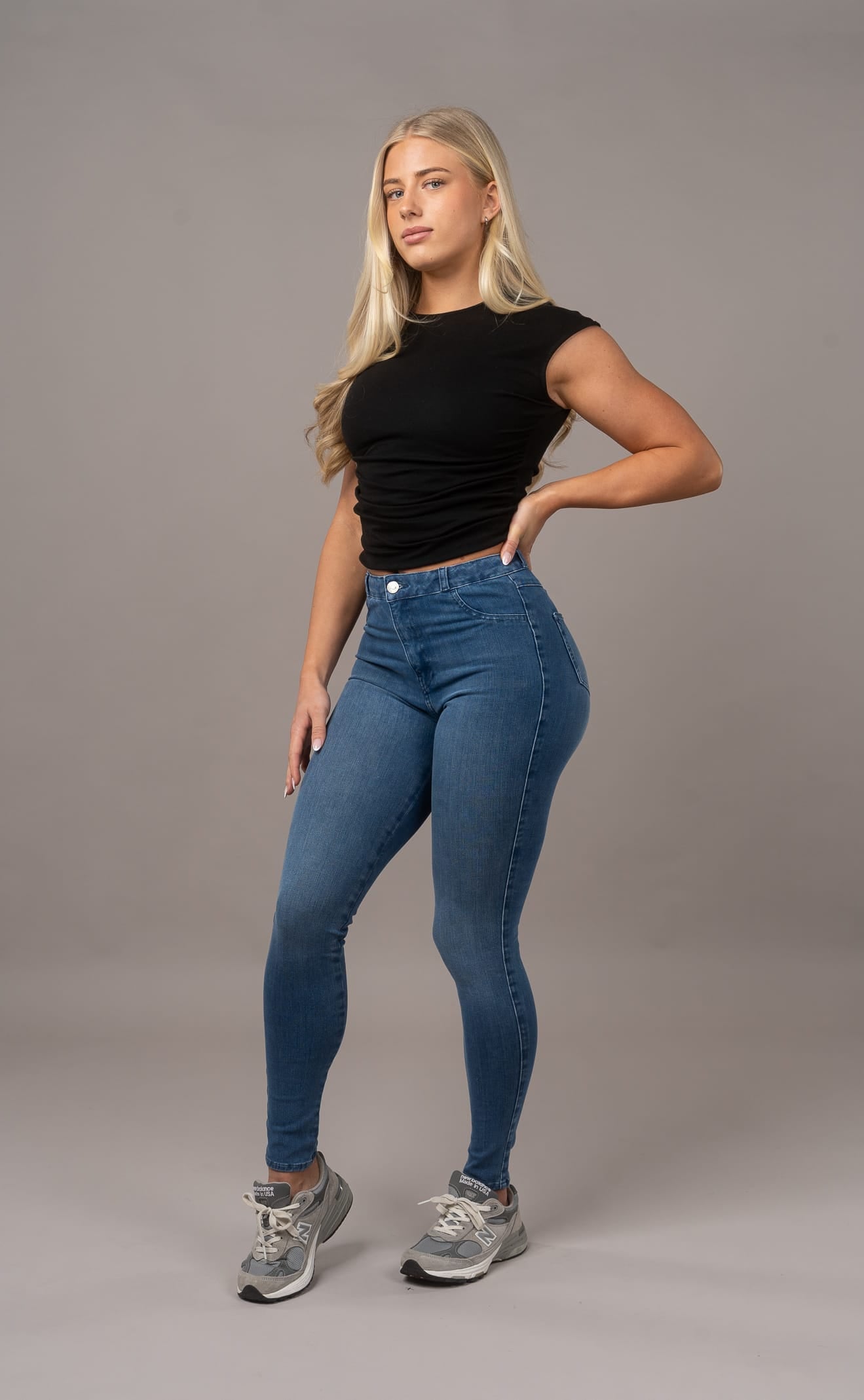 Womens 360 High Waisted Fitjeans - Azure Blue