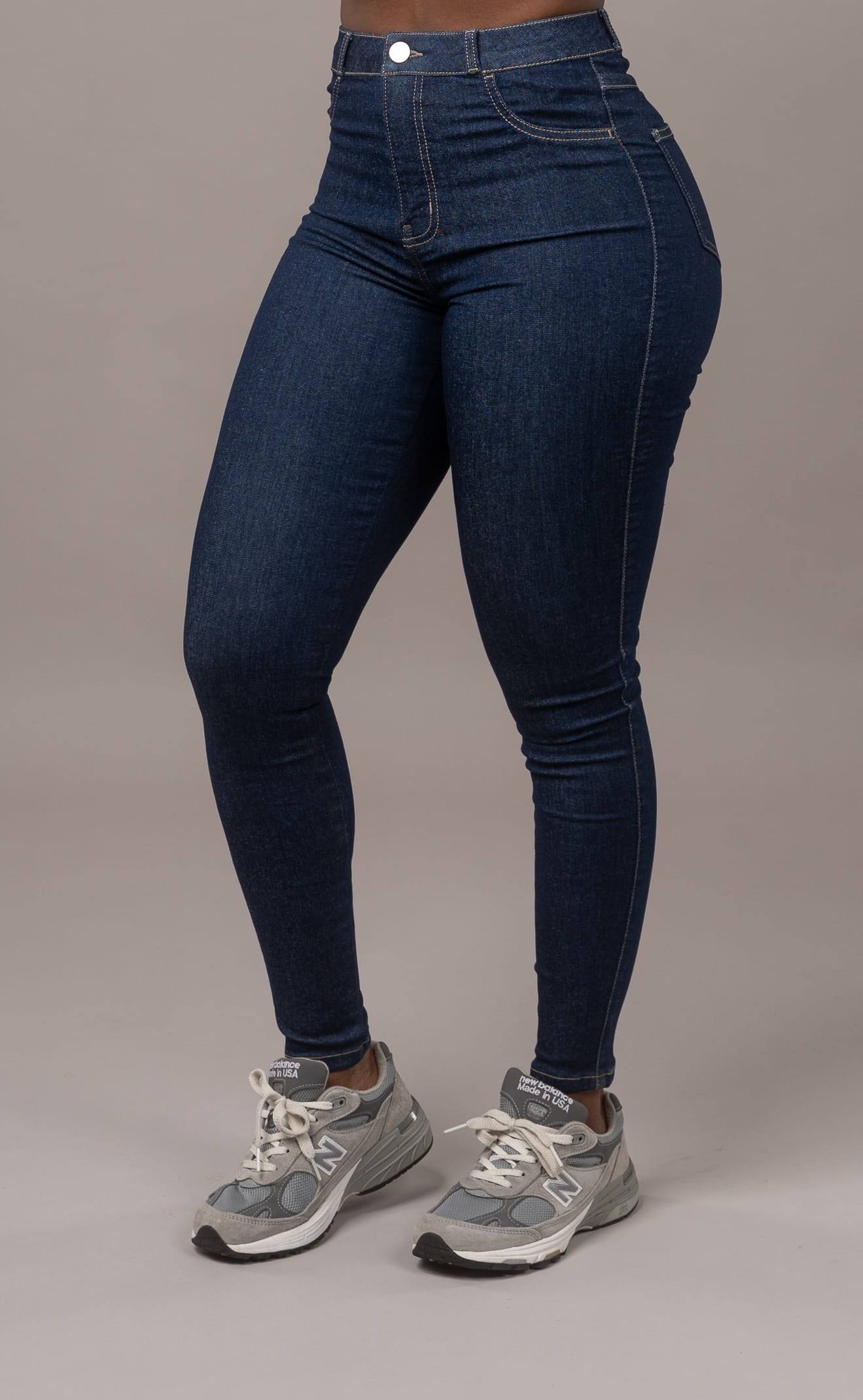 Womens Contour Fitjeans - Rinse Blue