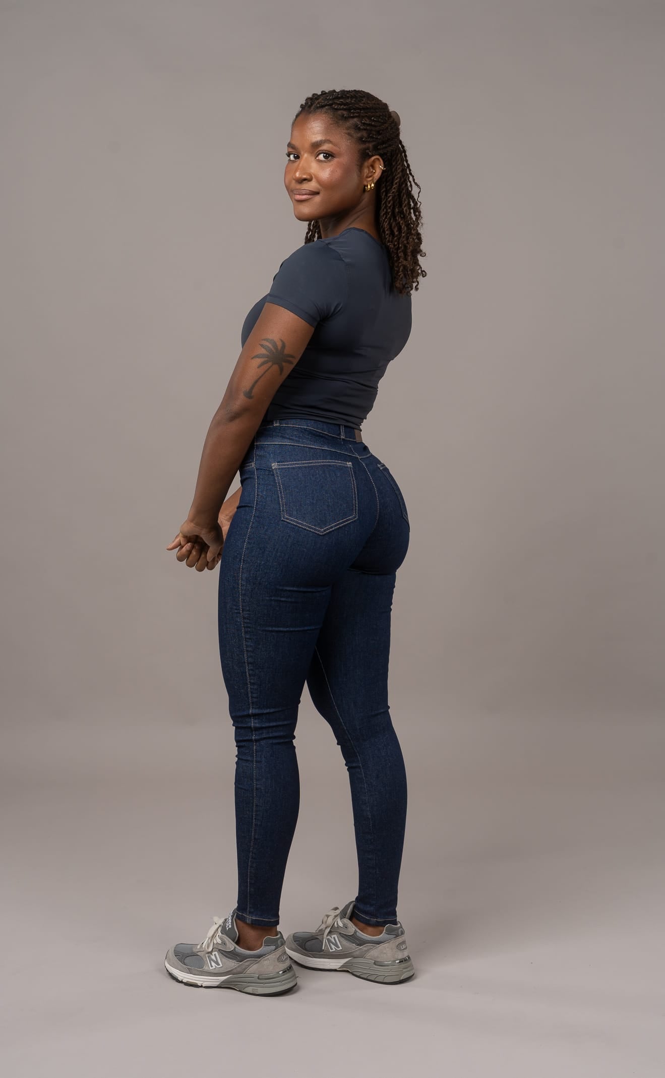 Womens Contour Fitjeans - Rinse Blue