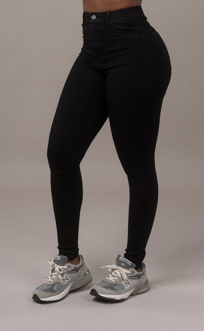 Womens 360 High Waisted Fitjeans - Black