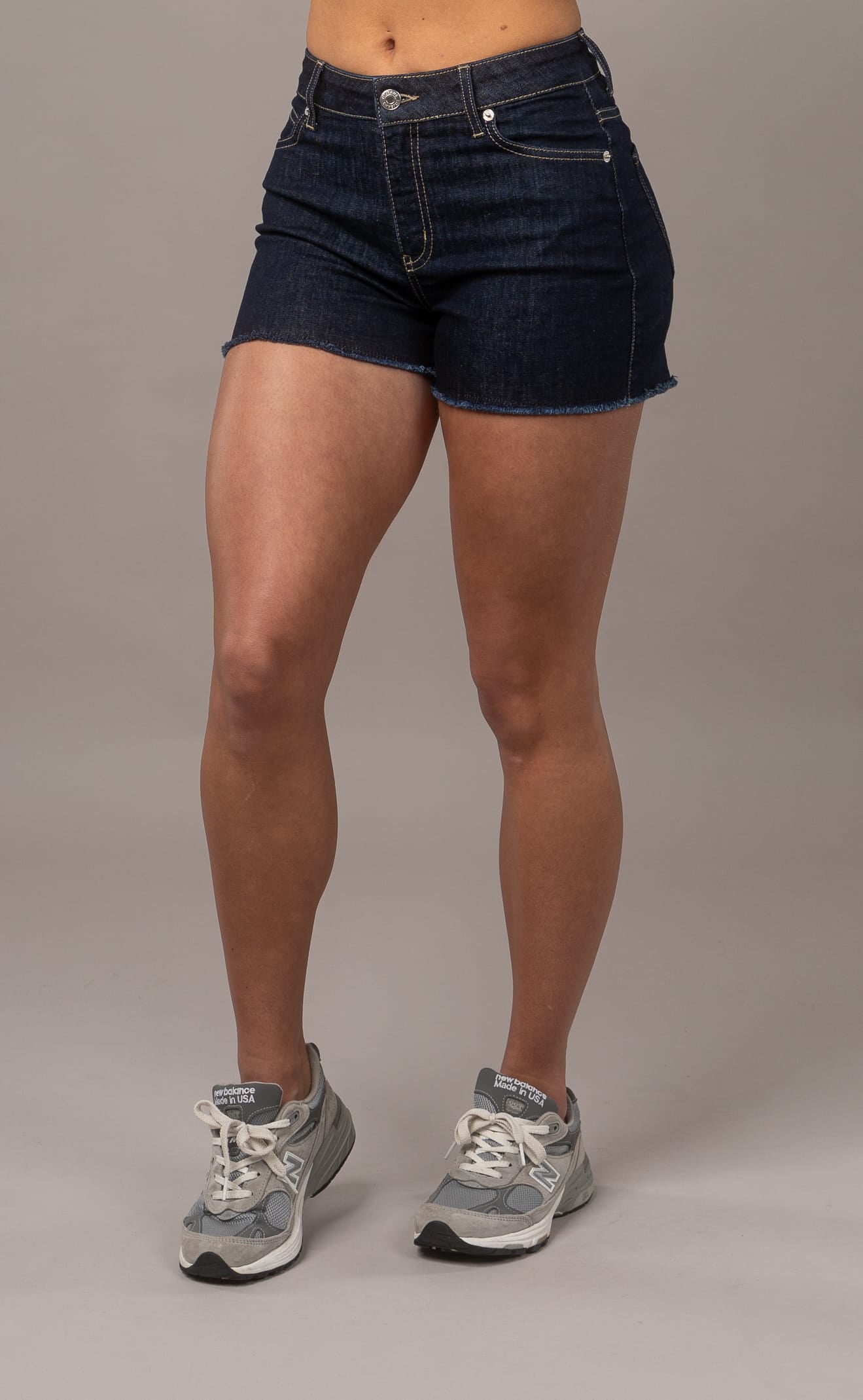Womens Everyday Denim Shorts - Dark Blue