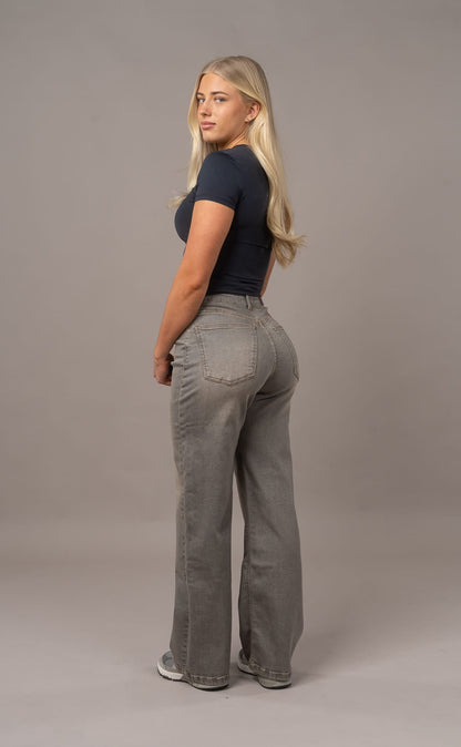 Womens Baggy Fitjeans - Warm Grey