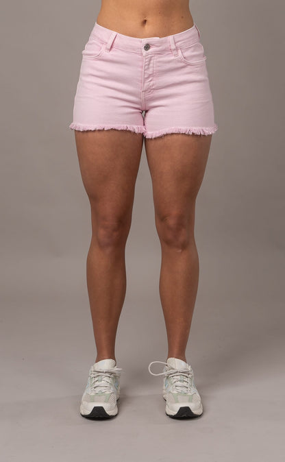 Womens Fitjeans Pastel Shorts - Pink