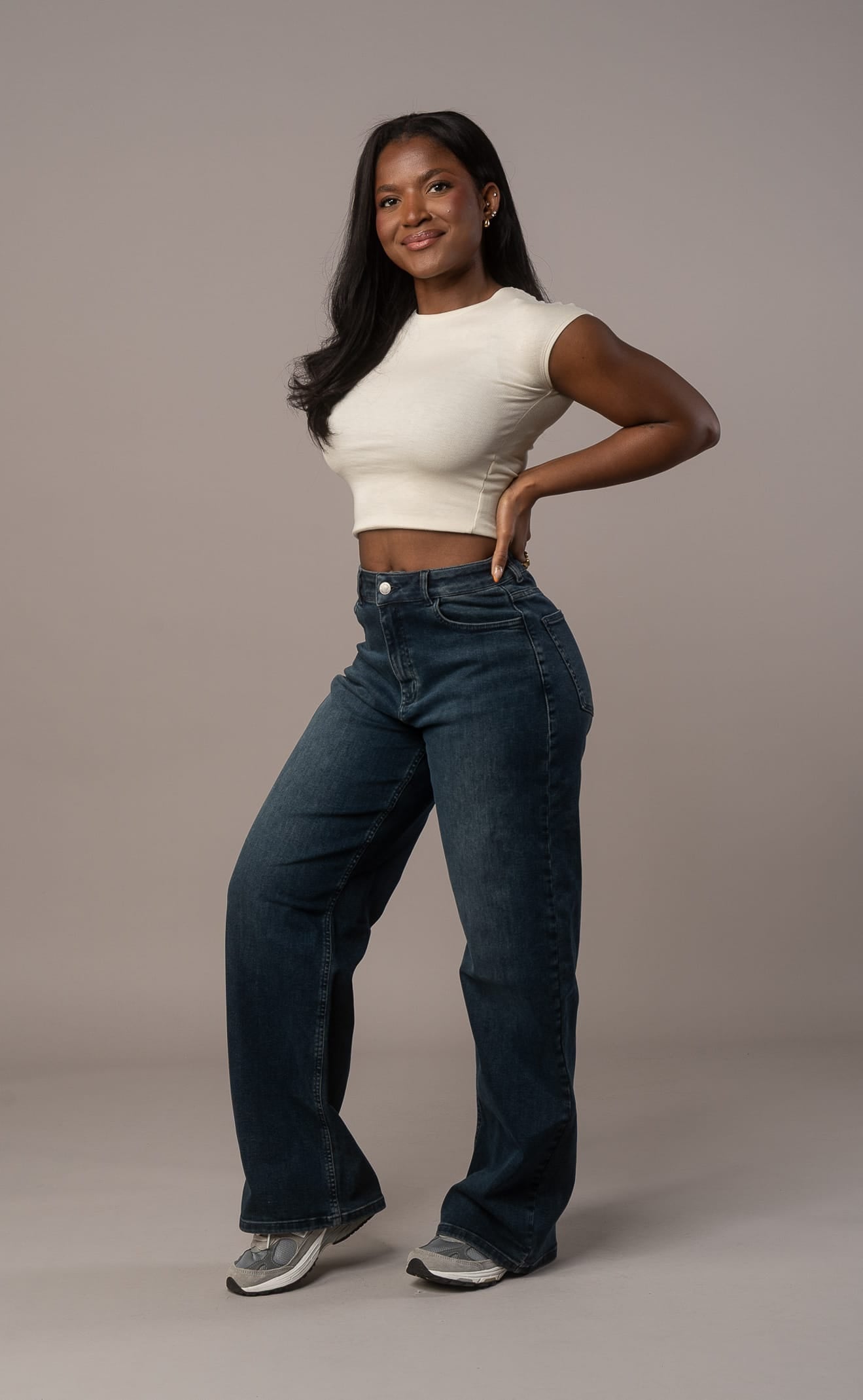 Womens Baggy Fitjeans - Emerald Blue