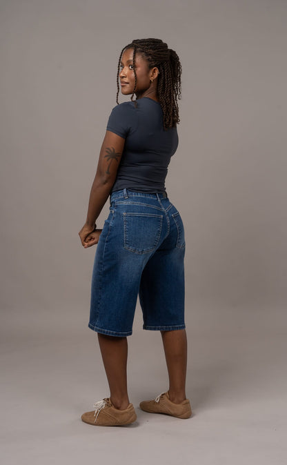 Denim Jorts - Mid Blue